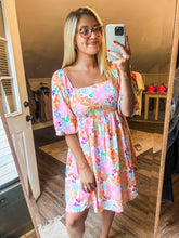 Load image into Gallery viewer, Tammy Floral Square Neck Babydoll Dress