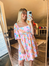 Load image into Gallery viewer, Tammy Floral Square Neck Babydoll Dress